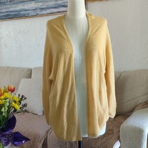 Bechamel Soft Yellow Open-Front Women's Cardigan